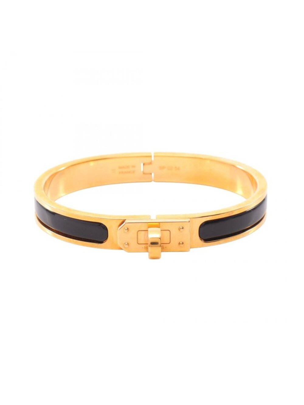 Hermes Bangle Mini Click Kelly PM Black Crack Bracelet